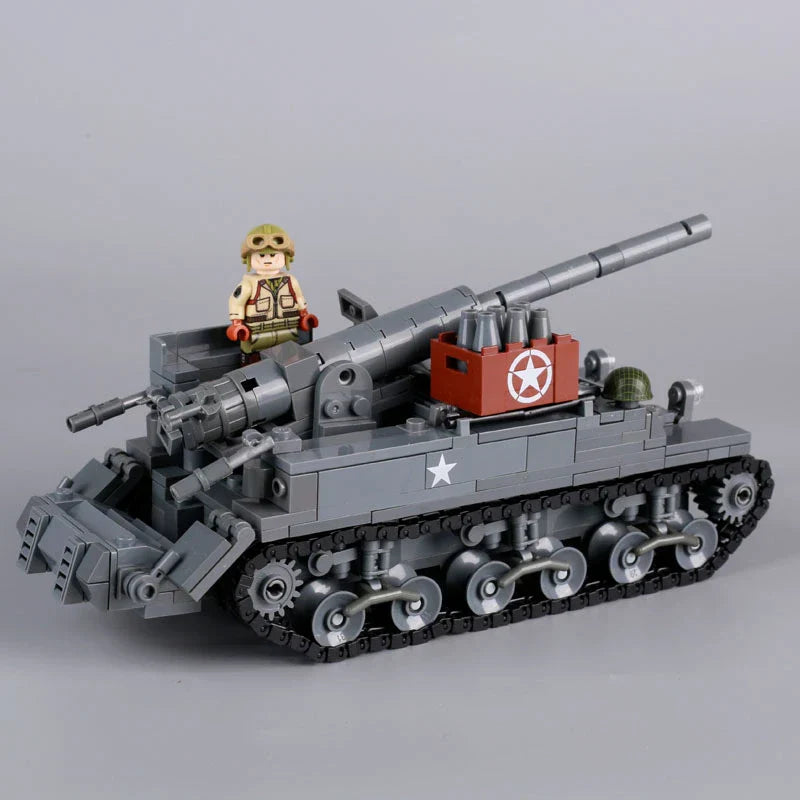 WW2 USA M12 Gun Motor Carriage Custom Military MOC