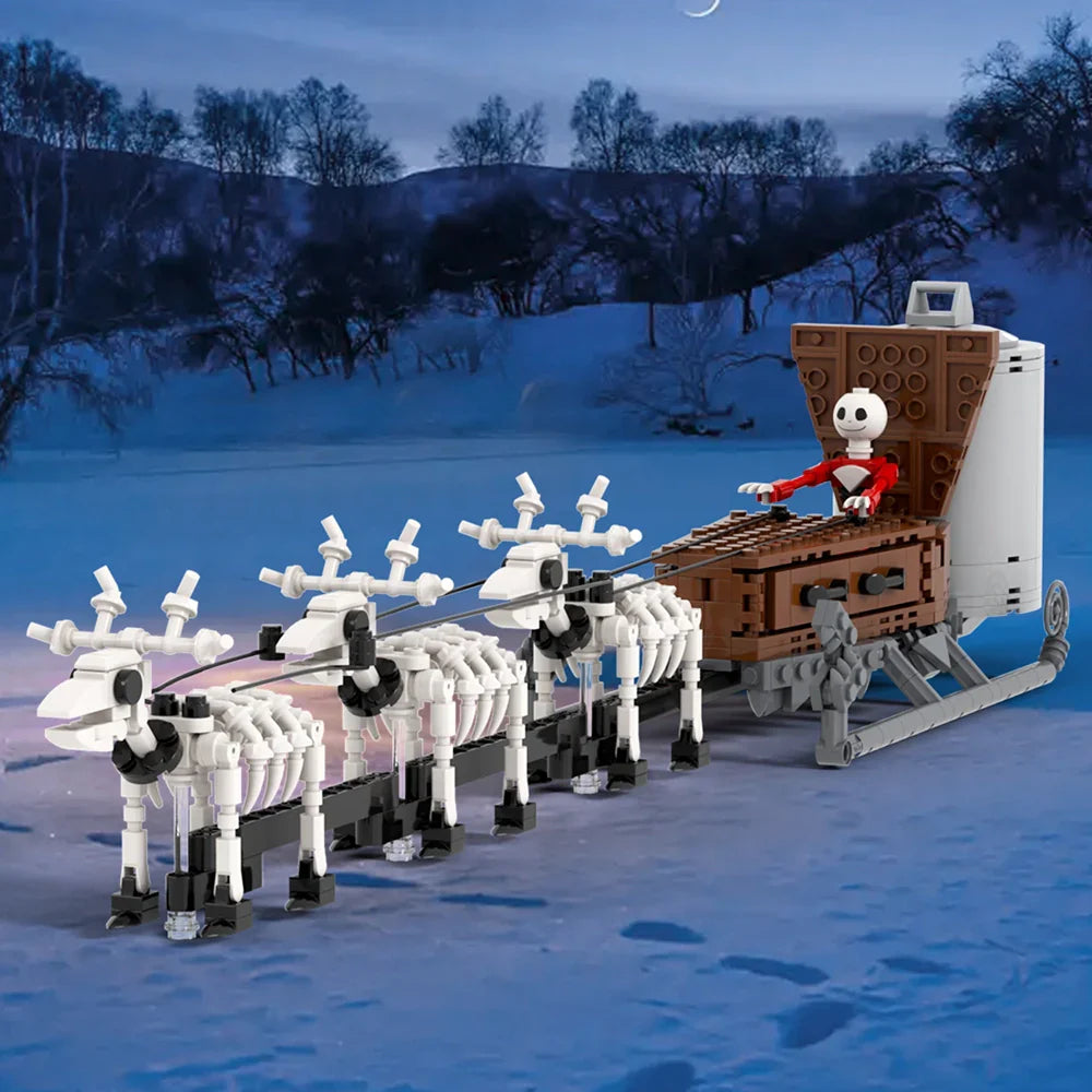 Nightmare Before Christmas Jack Skellington Sleigh Custom MOC 