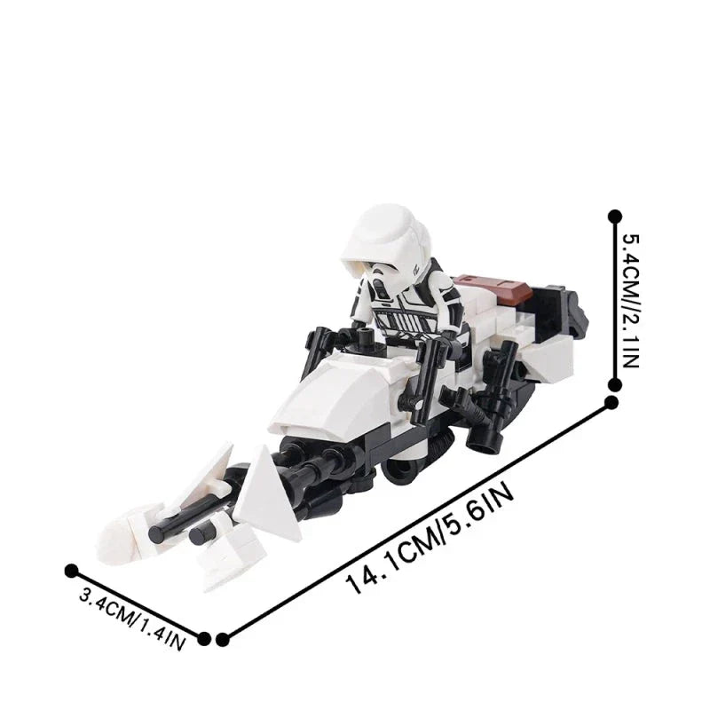 74-Z Speeder Bike with Scout Trooper Star Wars MOC 