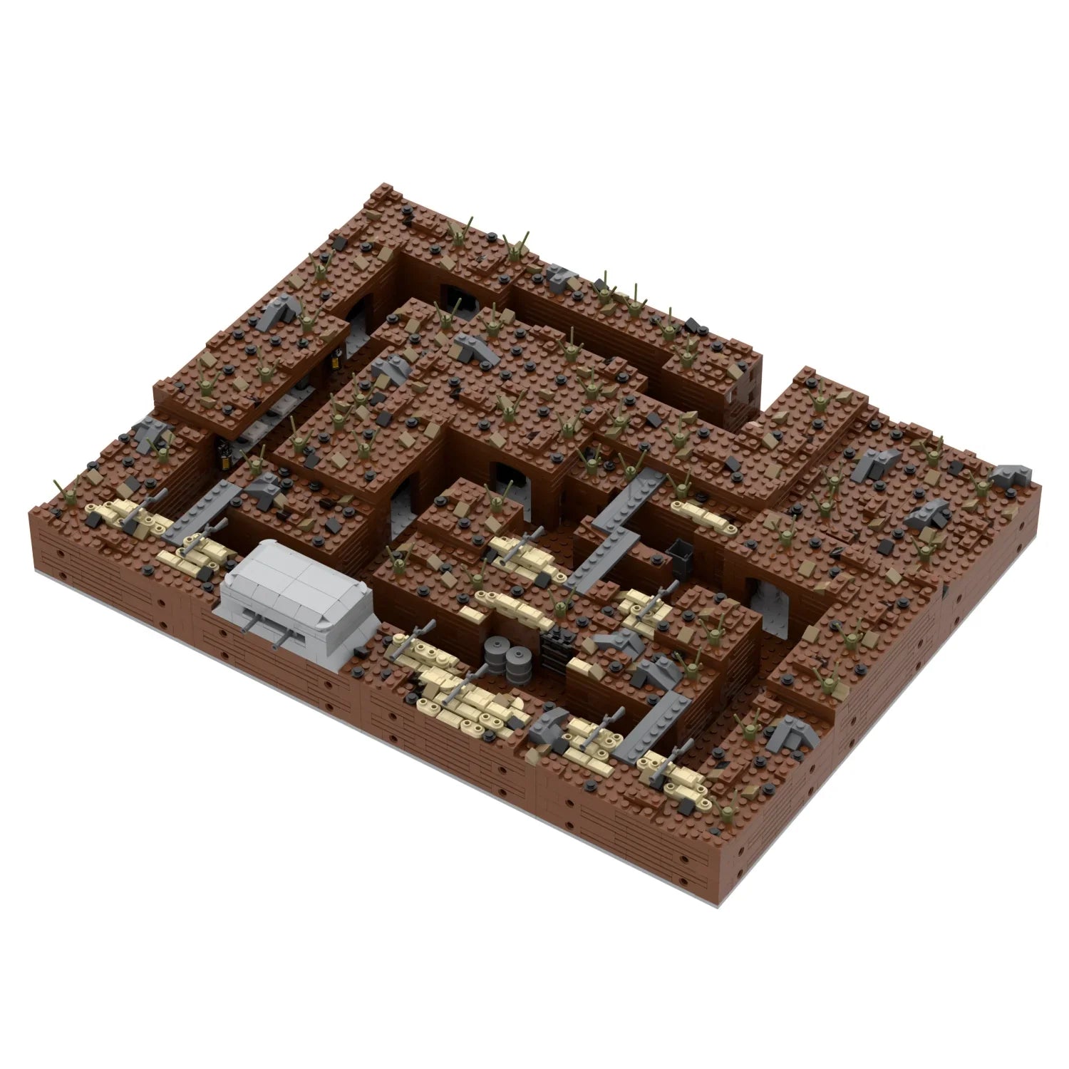 Military Battlefield Trenches MOC Set 